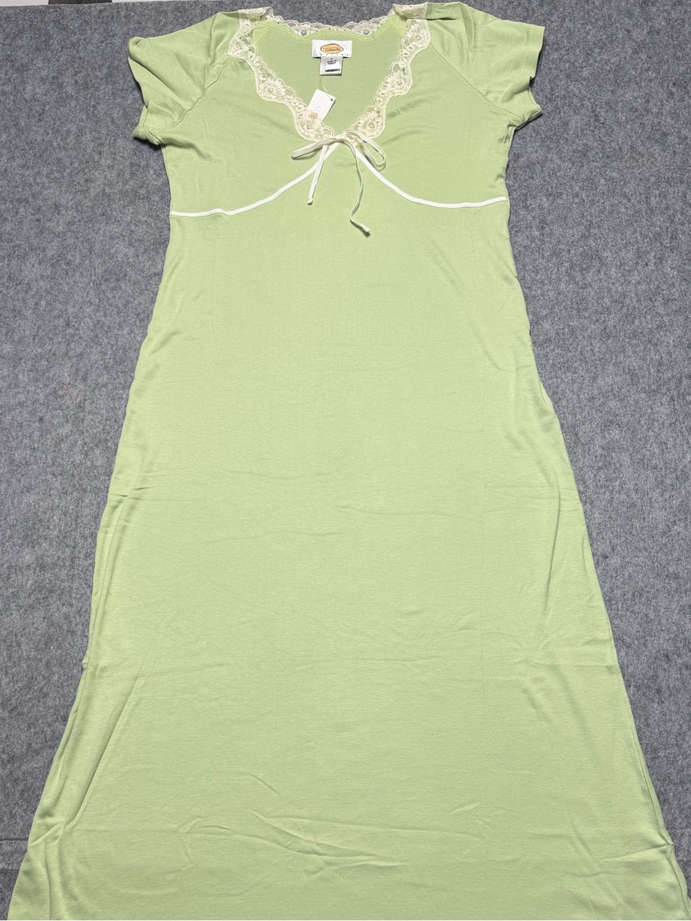 Talbot’s Sage Green Lace Cotton Night Gown Size Petite Small